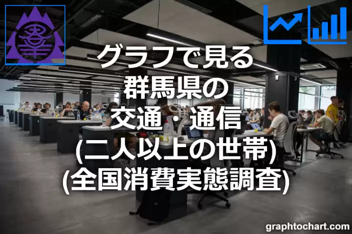 グラフで見る群馬県の交通・通信の月額支出金額（二人以上の世帯）は高い？低い？(推移グラフと比較)