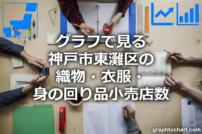 グラフで見る神戸市東灘区の織物・衣服・身の回り品小売店数は多い？少い？(推移グラフと比較)