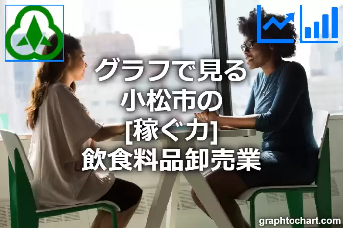 グラフで見る小松市の飲食料品卸売業の「稼ぐ力」は高い？低い？(推移グラフと比較)