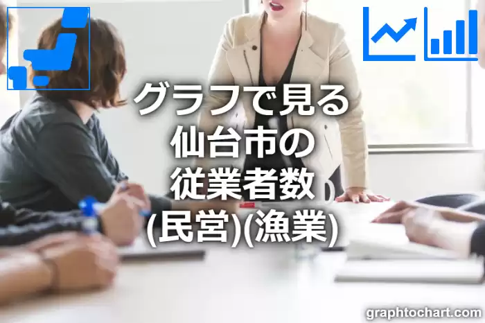 グラフで見る仙台市の従業者数（民営）（漁業）は多い？少い？(推移グラフと比較)