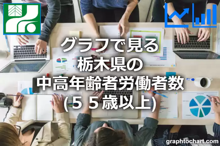 グラフで見る栃木県の中高年齢者労働者数（５５歳以上）は多い？少い？(推移グラフと比較)