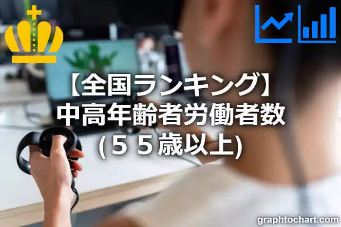 中高年齢者労働者数（５５歳以上）の日本全国ランキング(都道府県別)